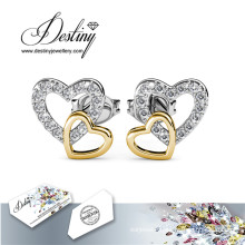 Destiny Jewellery Crystals From Swarovski Combination Heart Earrings